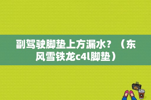 副驾驶脚垫上方漏水？（东风雪铁龙c4l脚垫）-图1