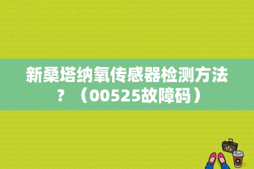 新桑塔纳氧传感器检测方法？（00525故障码）