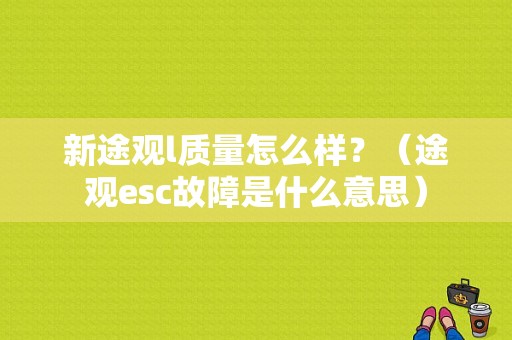 新途观l质量怎么样？（途观esc故障是什么意思）-图1