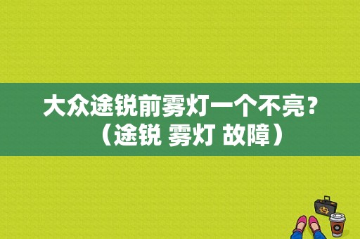 大众途锐前雾灯一个不亮？（途锐 雾灯 故障）-图1