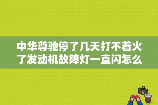 中华尊驰停了几天打不着火了发动机故障灯一直闪怎么回事？（03中华尊驰故障灯不亮）-图1
