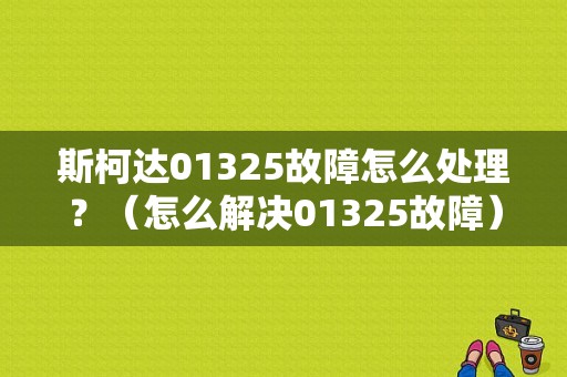 斯柯达01325故障怎么处理？（怎么解决01325故障）-图1