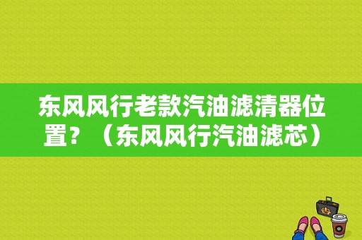 东风风行老款汽油滤清器位置？（东风风行汽油滤芯）-图1