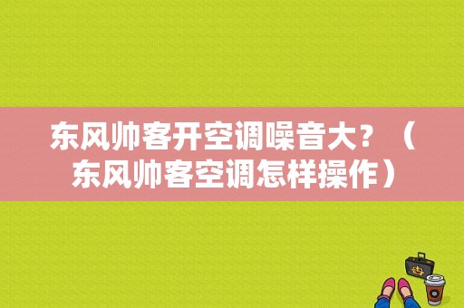 东风帅客开空调噪音大？（东风帅客空调怎样操作）-图2