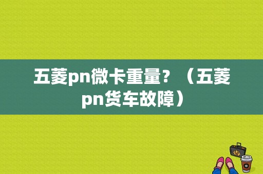 五菱pn微卡重量？（五菱pn货车故障）-图1
