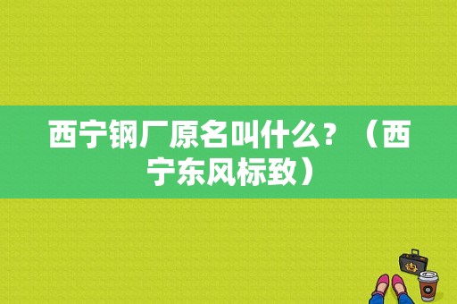 西宁钢厂原名叫什么？（西宁东风标致）-图1