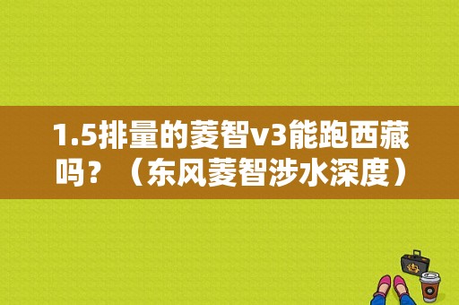 1.5排量的菱智v3能跑西藏吗？（东风菱智涉水深度）-图1