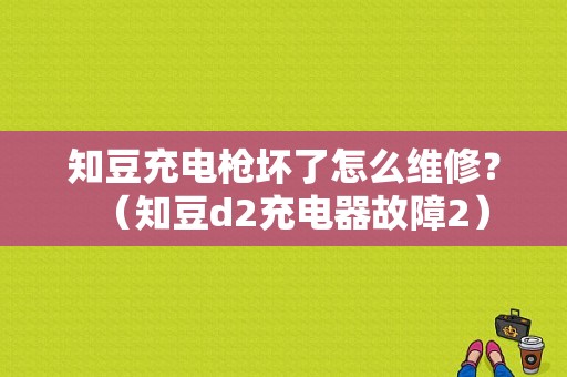 知豆充电枪坏了怎么维修？（知豆d2充电器故障2）-图1