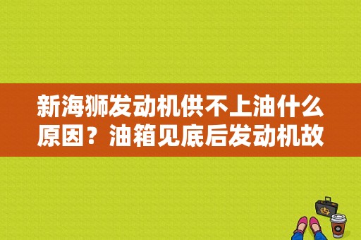 新海狮发动机供不上油什么原因？油箱见底后发动机故障灯亮了-图1