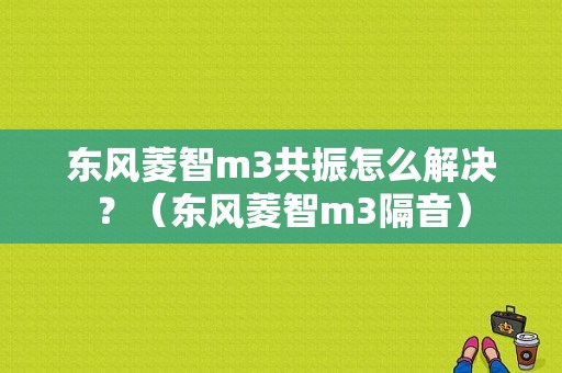 东风菱智m3共振怎么解决？（东风菱智m3隔音）-图1