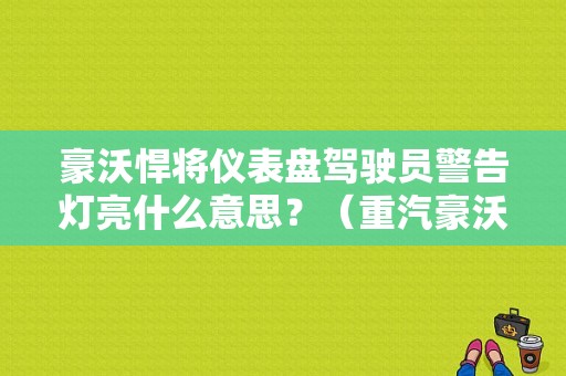豪沃悍将仪表盘驾驶员警告灯亮什么意思？（重汽豪沃故障灯）-图1