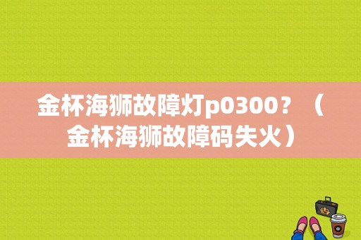 金杯海狮故障灯p0300？（金杯海狮故障码失火）-图1