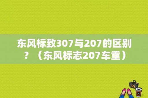 东风标致307与207的区别？（东风标志207车重）-图1