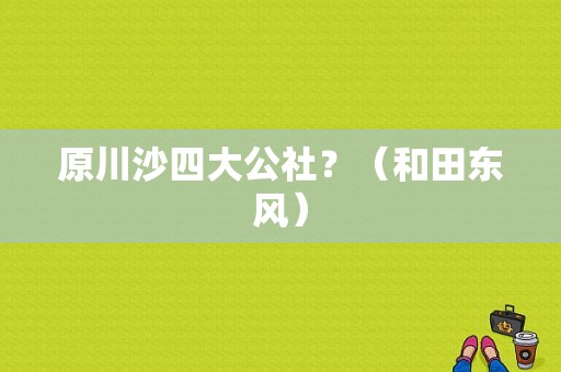 原川沙四大公社？（和田东风）-图1