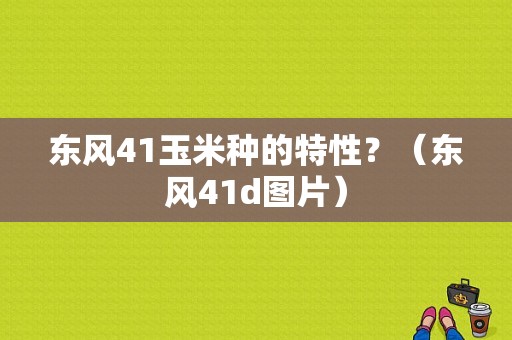 东风41玉米种的特性？（东风41d图片）-图1
