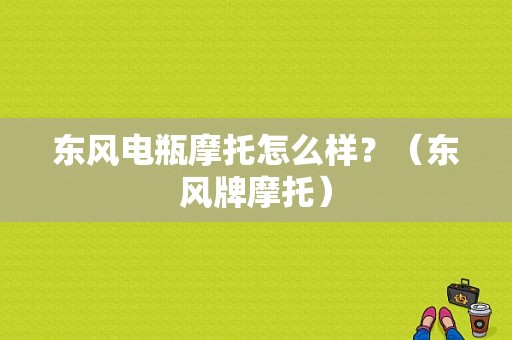东风电瓶摩托怎么样？（东风牌摩托）-图1