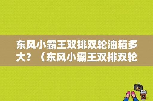 东风小霸王双排双轮油箱多大？（东风小霸王双排双轮）-图1