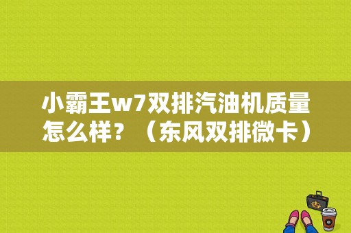 小霸王w7双排汽油机质量怎么样？（东风双排微卡）-图1