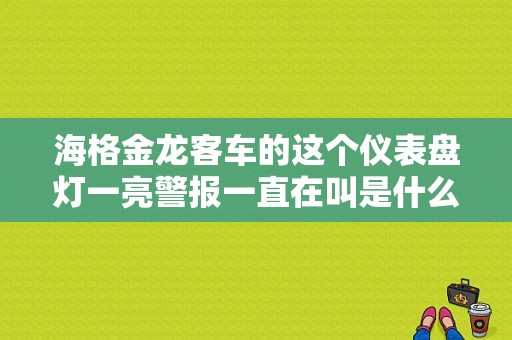 海格金龙客车的这个仪表盘灯一亮警报一直在叫是什么原因？海格客车故障码-图1