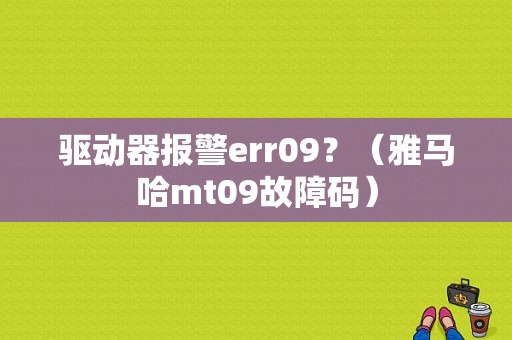 驱动器报警err09？（雅马哈mt09故障码）-图1