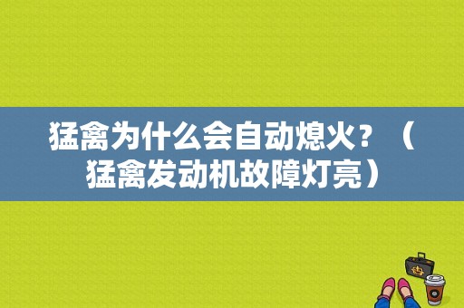 猛禽为什么会自动熄火？（猛禽发动机故障灯亮）-图1