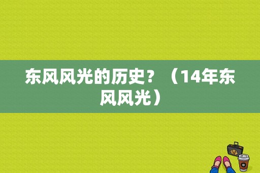 东风风光的历史？（14年东风风光）-图1