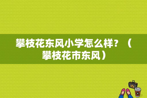 攀枝花东风小学怎么样？（攀枝花市东风）-图1