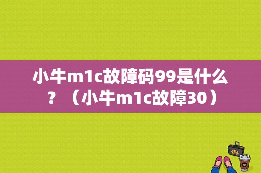 小牛m1c故障码99是什么？（小牛m1c故障30）-图1
