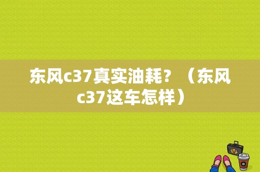 东风c37真实油耗？（东风c37这车怎样）-图1