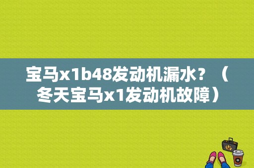宝马x1b48发动机漏水？（冬天宝马x1发动机故障）-图1