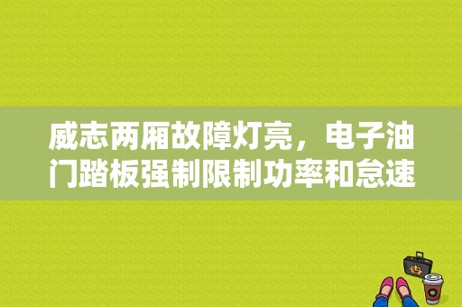 威志两厢故障灯亮，电子油门踏板强制限制功率和怠速，电子油门踏板电路故障？（威志故障灯图解）-图1