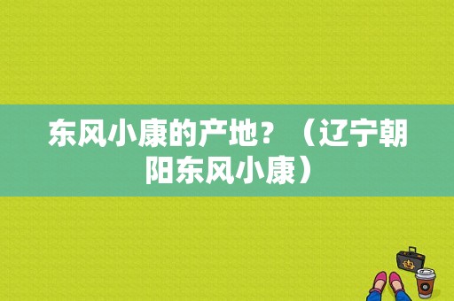 东风小康的产地？（辽宁朝阳东风小康）-图1