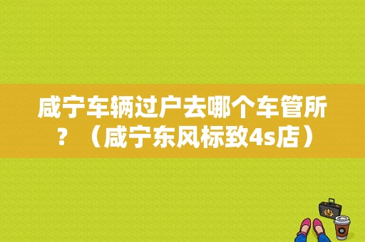 咸宁车辆过户去哪个车管所？（咸宁东风标致4s店）-图1