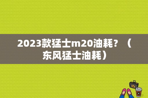 2023款猛士m20油耗？（东风猛士油耗）-图1