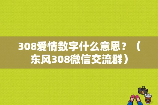 308爱情数字什么意思？（东风308微信交流群）-图2