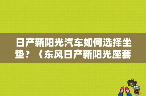 日产新阳光汽车如何选择坐垫？（东风日产新阳光座套）-图1