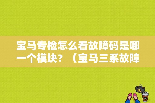 宝马专检怎么看故障码是哪一个模块？（宝马三系故障码怎么看）-图1