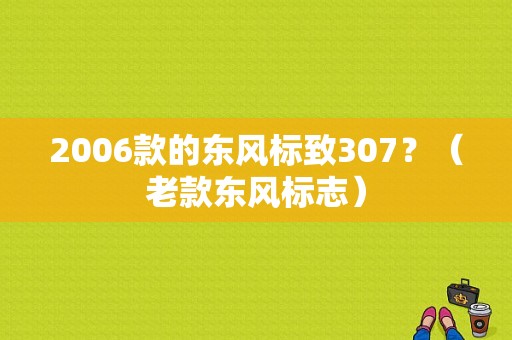 2006款的东风标致307？（老款东风标志）-图1