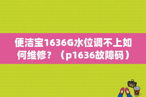 便洁宝1636G水位调不上如何维修？（p1636故障码）-图1