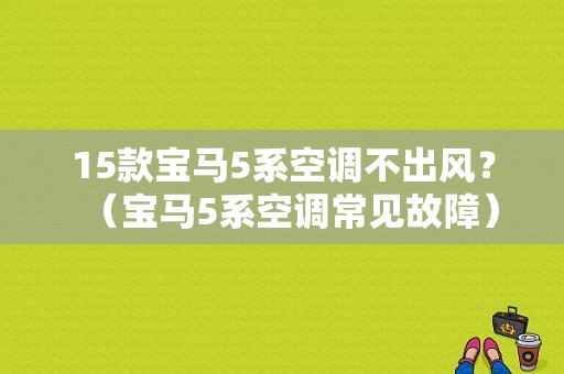 15款宝马5系空调不出风？（宝马5系空调常见故障）-图1