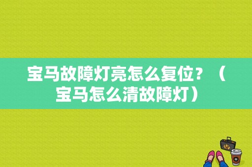 宝马故障灯亮怎么复位？（宝马怎么清故障灯）-图1