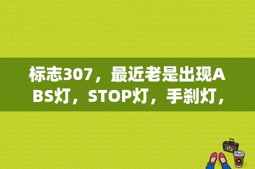 标志307，最近老是出现ABS灯，STOP灯，手刹灯，感叹号，安全气囊灯发动机故障灯都亮着，求高手，帮忙解决下？东方标致307 故障stop-图1