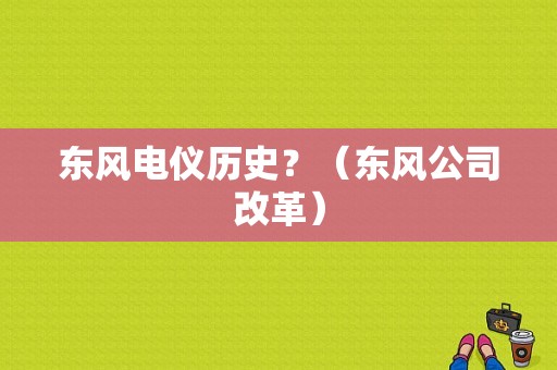 东风电仪历史？（东风公司改革）-图1