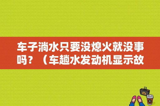 车子淌水只要没熄火就没事吗？（车趟水发动机显示故障）-图1