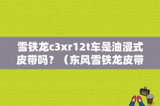 雪铁龙c3xr12t车是油浸式皮带吗？（东风雪铁龙皮带）-图1