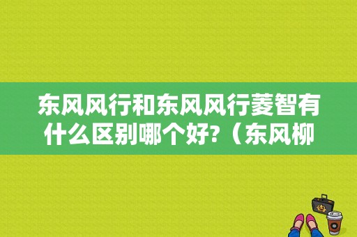 东风风行和东风风行菱智有什么区别哪个好?（东风柳汽风行菱智）-图1