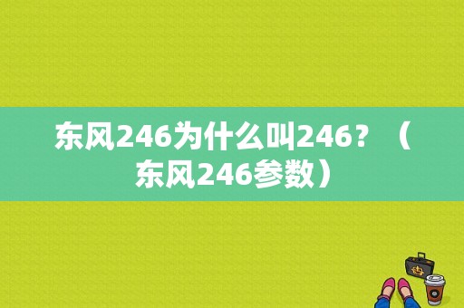 东风246为什么叫246？（东风246参数）-图1