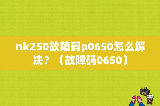 nk250故障码p0650怎么解决？（故障码0650）-图1