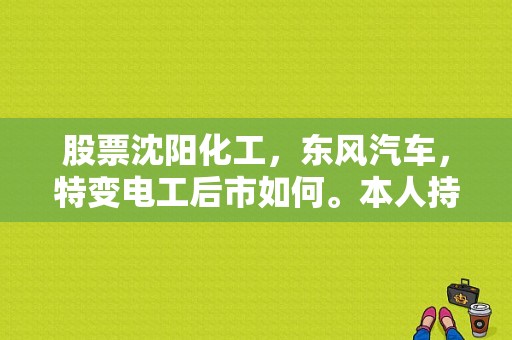 股票沈阳化工，东风汽车，特变电工后市如何。本人持有。谢谢？（沈阳二手东风面包车）-图1