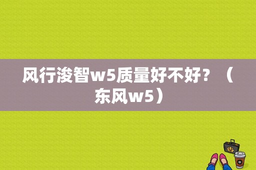 风行浚智w5质量好不好？（东风w5）-图2